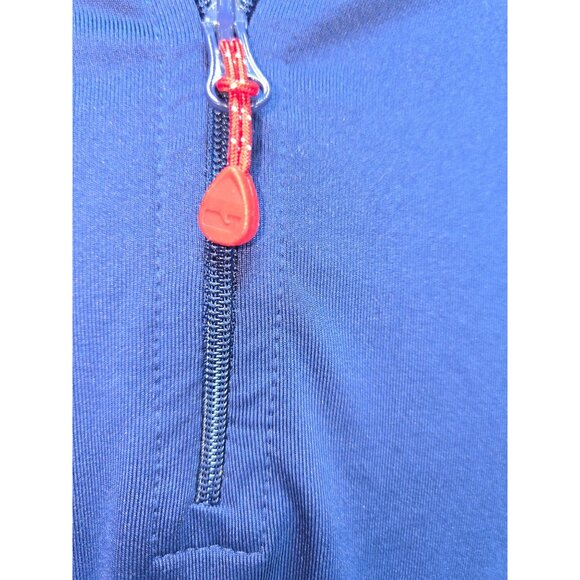 Vineyard Vines Mens Performance Quarter Zip Pullover Medium Blue - Picture 7 of 8